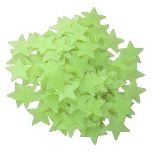 Pack of 100 PCS Glow In The Dark Plastic Fluorescent Stars