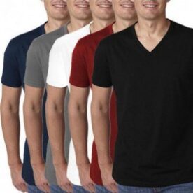 Pack of 5 V-Neck Half Sleeves T-Shirts In Pakistan