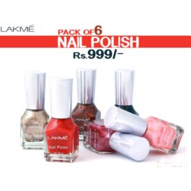 Pack of 6 Lakme Nail Polish & 1 Thinner in Pakistan