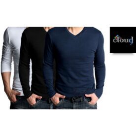 Pack of 3 Long Sleeves V-Neck T-shirts In Pakistan