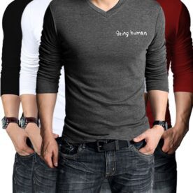 Pack of 4 Being Human V-Neck T-shirts In Pakistan