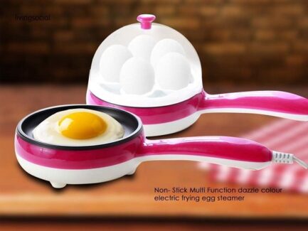 Multifunctional Mini Electric Frying Pan With Egg Steamer