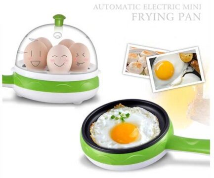 Multifunctional Mini Electric Frying Pan With Egg Steamer