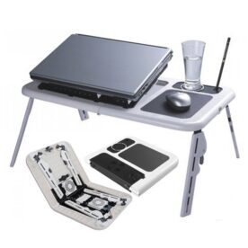 Laptop E-Table Folding 2 Cooling Fans & Mouse Pad