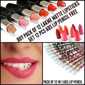 12 Lakme Matte Lipsticks & 12 ADS Lip Pencil in Pakistan