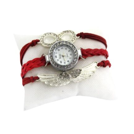 Yilisha Red Bracelet Watch For Women
