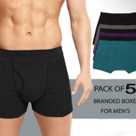 Pack of 5 Men's Boxers Underwear in Pakistan