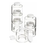 12-Bottle Spice Tower Carousel - Transparent