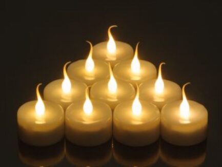 Pack of 10 LED Tealight Candles with 100pcs Cell's in Pakistan