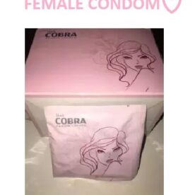 Black Cobra Female Condom (Pack of 4 Condoms)