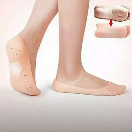 Silicone Heel Protector pain relief Anti Crack Gel Pad Socks Foot Support Pack of 1 Multi Color5